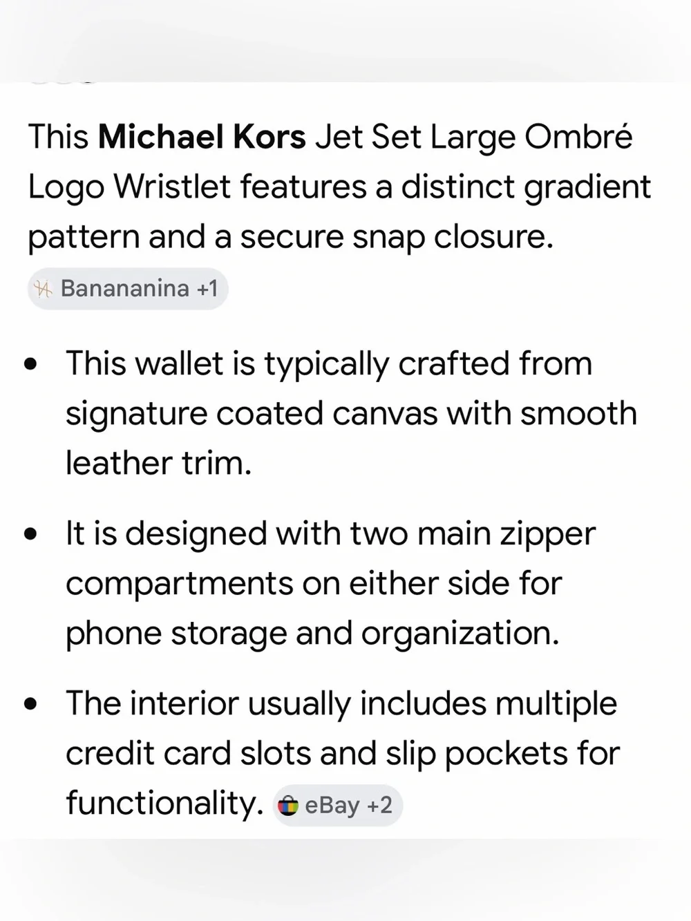 Michael Kors Navy Large  Jet set Ombré wristlet  wallet